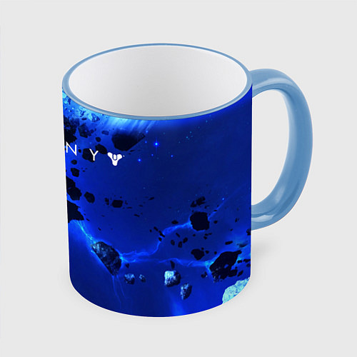 Кружка цветная DESTINY 2 / 3D-Небесно-голубой кант – фото 1