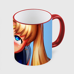 Кружка 3D SAILOR MOON AHEGAO, цвет: 3D-красный кант