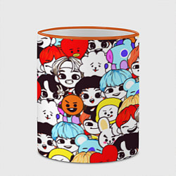 Кружка 3D BTS BT21, цвет: 3D-оранжевый кант — фото 2