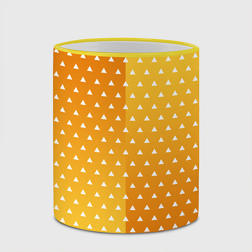 Кружка цветная ЗЕНИЦУ КИМОНО / 3D-Желтый кант – фото 2