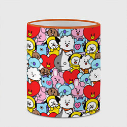 Кружка 3D BT21 BTS, цвет: 3D-оранжевый кант — фото 2