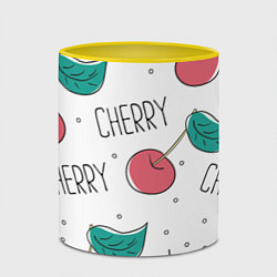 Кружка 3D Вишенки Cherry, цвет: 3D-белый + желтый — фото 2