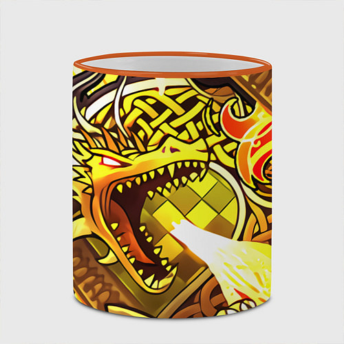 Кружка цветная CS GO DRAGON LORE / 3D-Оранжевый кант – фото 2