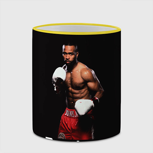 Кружка цветная Roy Jones / 3D-Желтый кант – фото 2