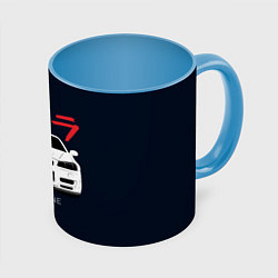 Кружка 3D Skyline R34 Z-Tune, цвет: 3D-белый + небесно-голубой