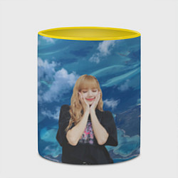 Кружка 3D LISA BLACKPINK, цвет: 3D-белый + желтый — фото 2