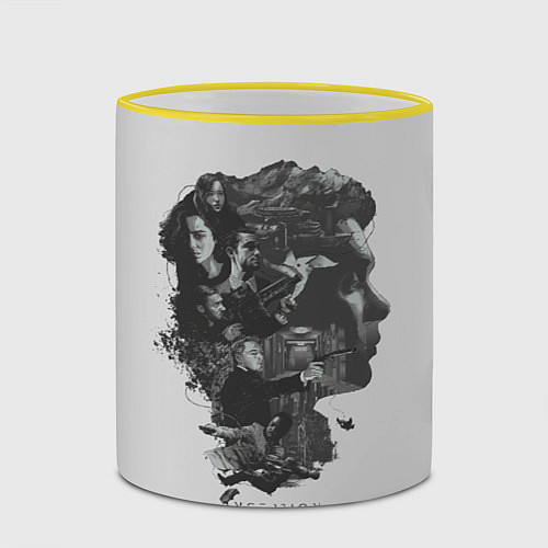 Кружка цветная Inception / 3D-Желтый кант – фото 2