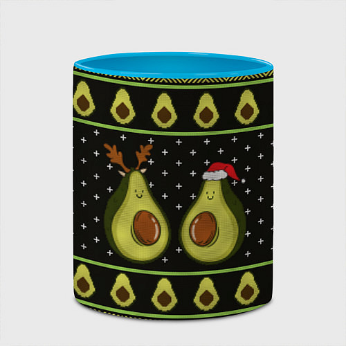 Кружка цветная Avo christmas / 3D-Белый + небесно-голубой – фото 2