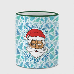 Кружка 3D СтЁкЛ кАк ТрЕзВыШкО, цвет: 3D-зеленый кант — фото 2