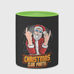 Кружка 3D Christmas Club Party, цвет: 3D-белый + светло-зеленый — фото 2