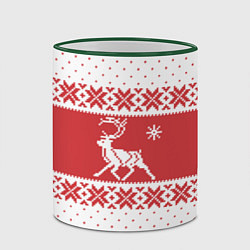 Кружка 3D Северный Олень, цвет: 3D-зеленый кант — фото 2