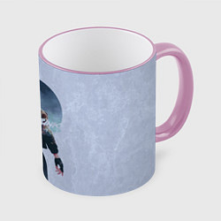 Кружка 3D Cyberpunk 2077, цвет: 3D-розовый кант