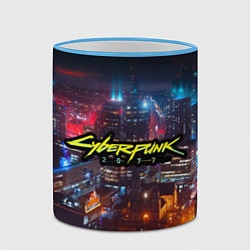 Кружка 3D Найт сити, цвет: 3D-небесно-голубой кант — фото 2
