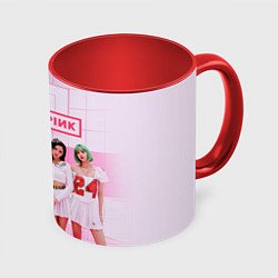 Кружка 3D BLACKPINK, цвет: 3D-белый + красный