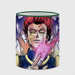 Кружка 3D Хисока Hunter x Hunter, цвет: 3D-зеленый кант — фото 2