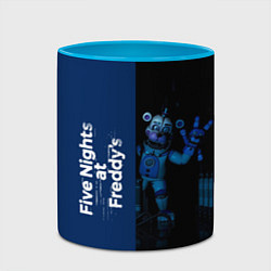 Кружка 3D Five Nights At Freddy, цвет: 3D-белый + небесно-голубой — фото 2