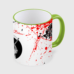 Кружка 3D Children of Bodom Z, цвет: 3D-светло-зеленый кант