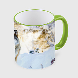 Кружка 3D Я зимой, цвет: 3D-светло-зеленый кант