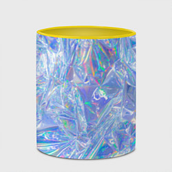 Кружка 3D 3d ice glitch, цвет: 3D-белый + желтый — фото 2