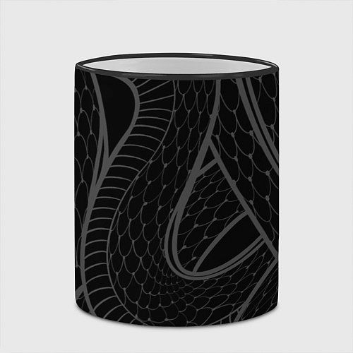 Кружка цветная Змеи / 3D-Черный кант – фото 2
