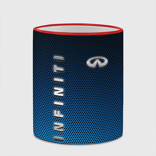 Кружка цветная INFINITI / 3D-Красный кант – фото 2