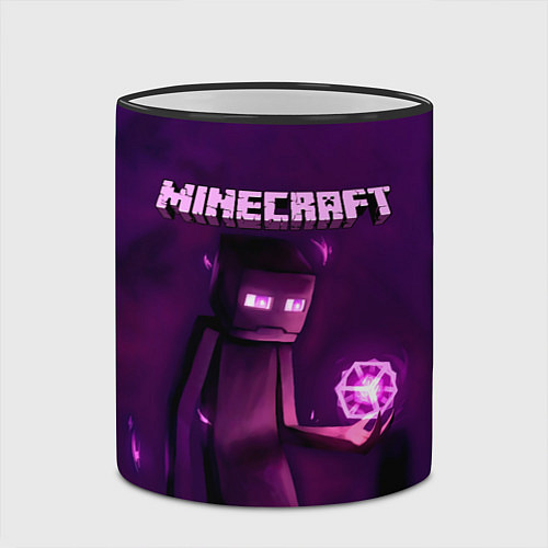 Кружка цветная Minecraft Слендермен / 3D-Черный кант – фото 2