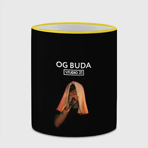 Кружка цветная OG Buda / 3D-Желтый кант – фото 2