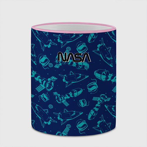 Кружка цветная NASA / 3D-Розовый кант – фото 2