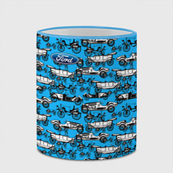 Кружка 3D Ford ретро, цвет: 3D-небесно-голубой кант — фото 2