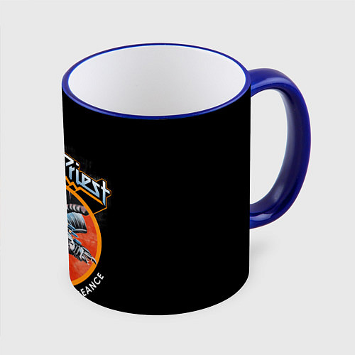 Кружка цветная Judas Priest / 3D-Синий кант – фото 1