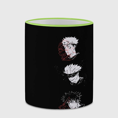 Кружка цветная Jujutsu Kaisen / 3D-Светло-зеленый кант – фото 2