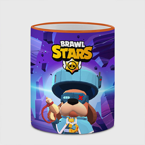 Кружка цветная Генерал Гавс brawl stars / 3D-Оранжевый кант – фото 2