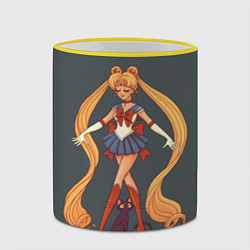 Кружка 3D Sailor Moon Сейлор Мун, цвет: 3D-желтый кант — фото 2