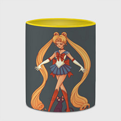 Кружка 3D Sailor Moon Сейлор Мун, цвет: 3D-белый + желтый — фото 2