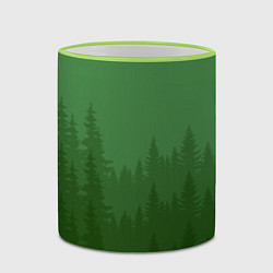 Кружка 3D Зеленый Лес, цвет: 3D-светло-зеленый кант — фото 2