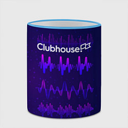 Кружка 3D Clubhouse, цвет: 3D-небесно-голубой кант — фото 2