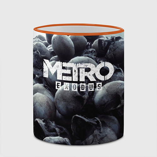 Кружка цветная Metro Exodus / 3D-Оранжевый кант – фото 2