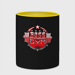 Кружка 3D Босс этой качалки, цвет: 3D-белый + желтый — фото 2