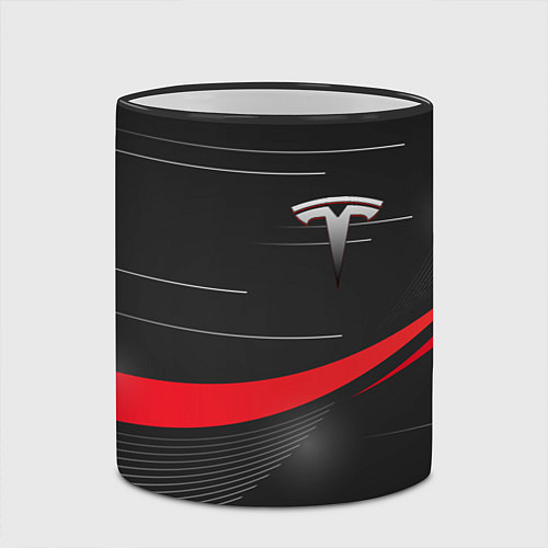 Кружка цветная TESLA ABSTRACT ТЕСЛА СПОРТ / 3D-Черный кант – фото 2