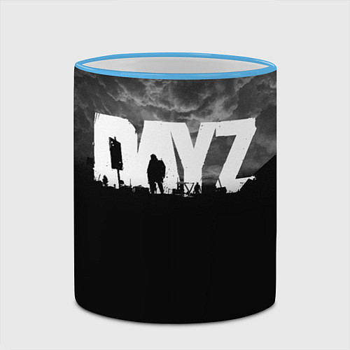 Кружка цветная DAYZ ДЕЙЗИ / 3D-Небесно-голубой кант – фото 2