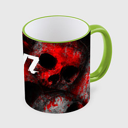 Кружка 3D DAYZ BLOOD ДЕЙЗИ КРОВЬ Z, цвет: 3D-светло-зеленый кант