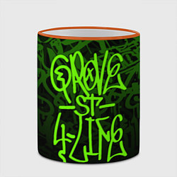 Кружка 3D ГТА GTA GROVE STREET 4 LIF, цвет: 3D-оранжевый кант — фото 2