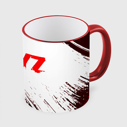 Кружка цветная Dayz / 3D-Красный кант – фото 1