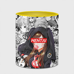 Кружка 3D Anime ahegao, цвет: 3D-белый + желтый — фото 2