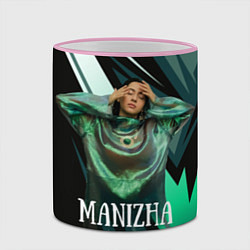 Кружка 3D Манижа Manizha, цвет: 3D-розовый кант — фото 2