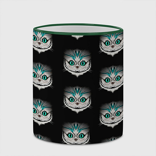Кружка цветная Чеширские котики / 3D-Зеленый кант – фото 2