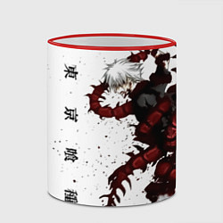 Кружка 3D Какуджа Токийский гуль, цвет: 3D-красный кант — фото 2