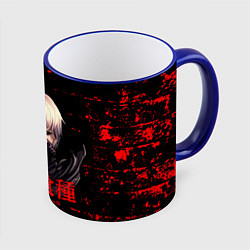 Кружка 3D Токийский гуль Tokyo Ghoul, цвет: 3D-синий кант