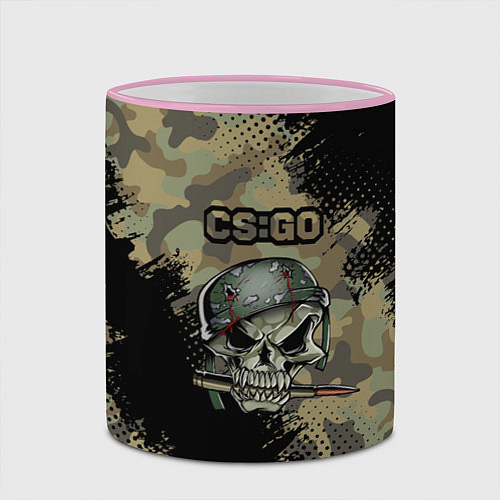 Кружка цветная Counter Strike / 3D-Розовый кант – фото 2