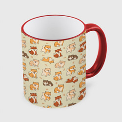 Кружка 3D Шиба-Ину, цвет: 3D-красный кант